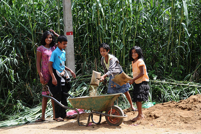 Also children working