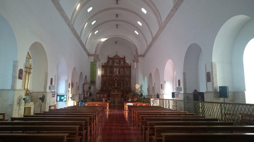 Inside the church