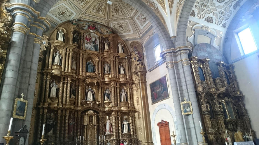 Inside the church