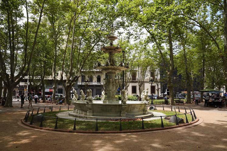 Nice fountain at plaza Matriz