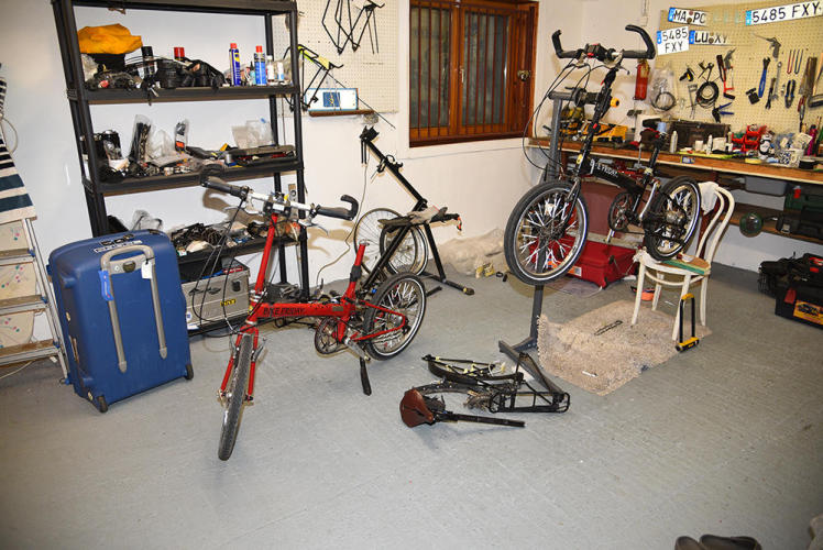 Start disassembling the bikes