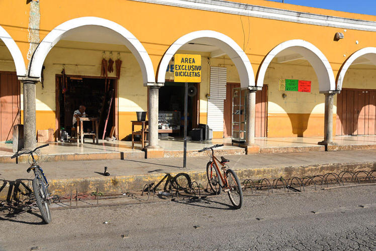 Parkin lot for bycicles at main market