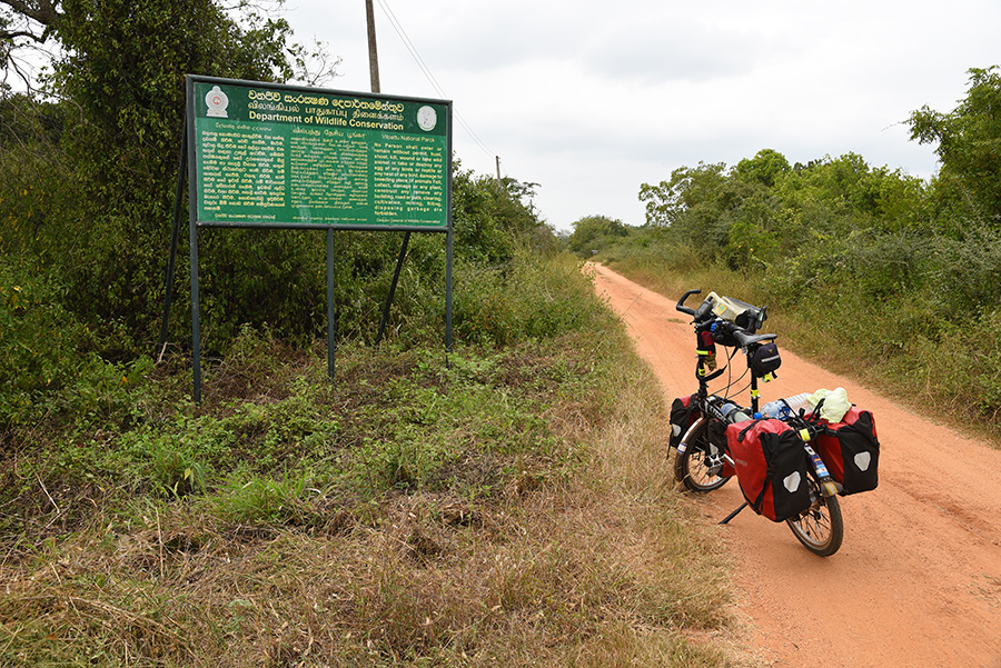 At the end we find the sign of the park