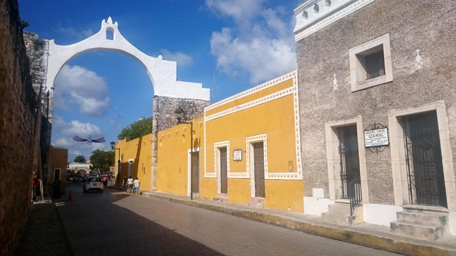 Izamal typical colonial building