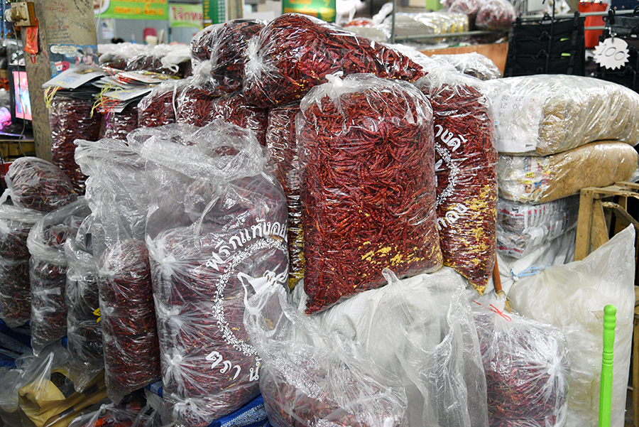 A lot of chillies