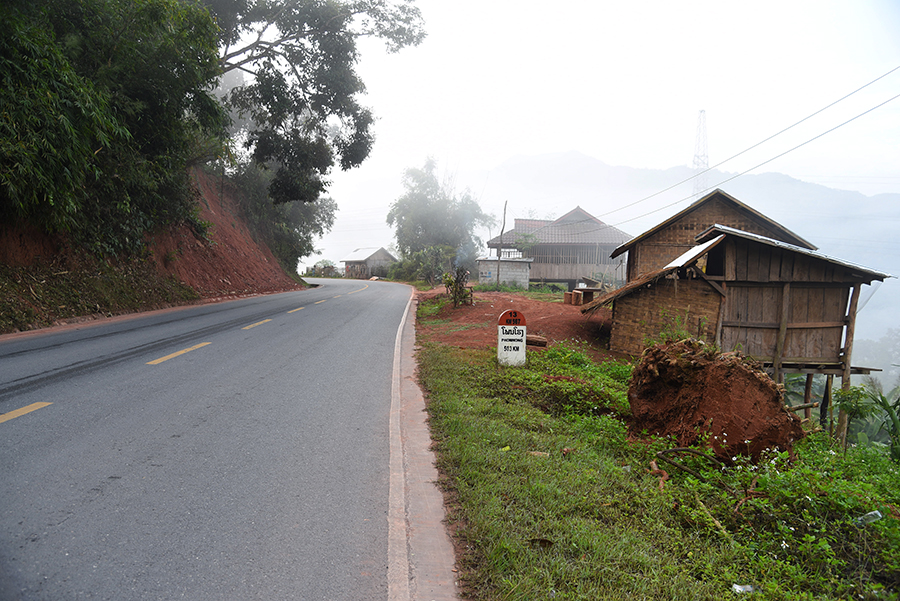 Houses on the side of the road