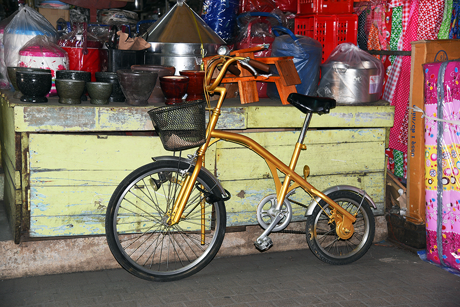 Funny bike at the market