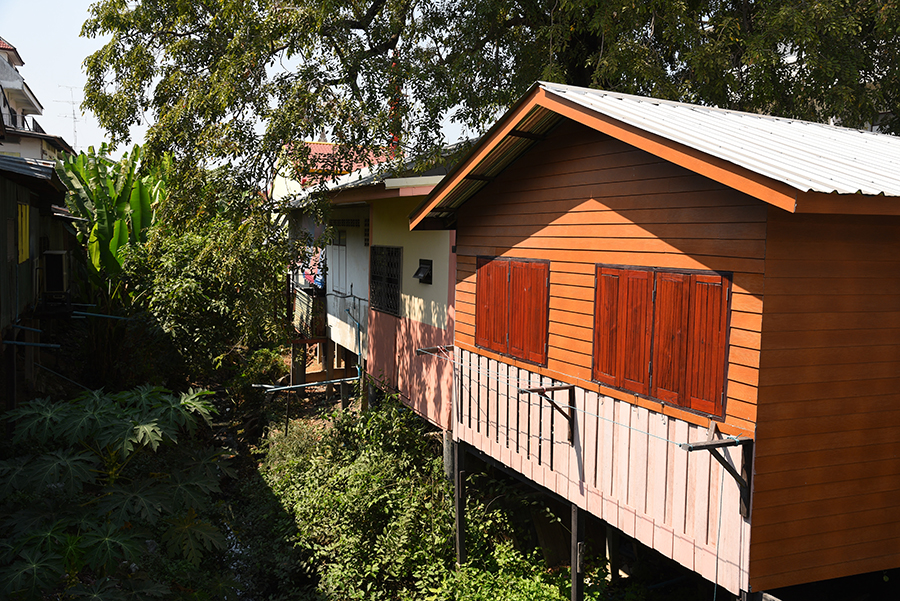 Houses close to the river