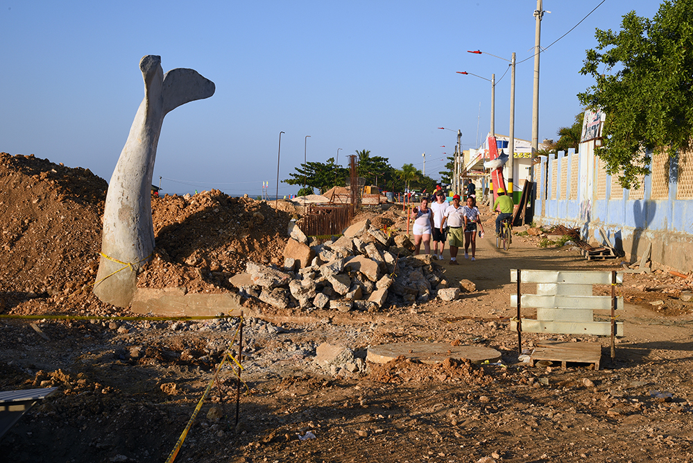 Tolu promenade under construction