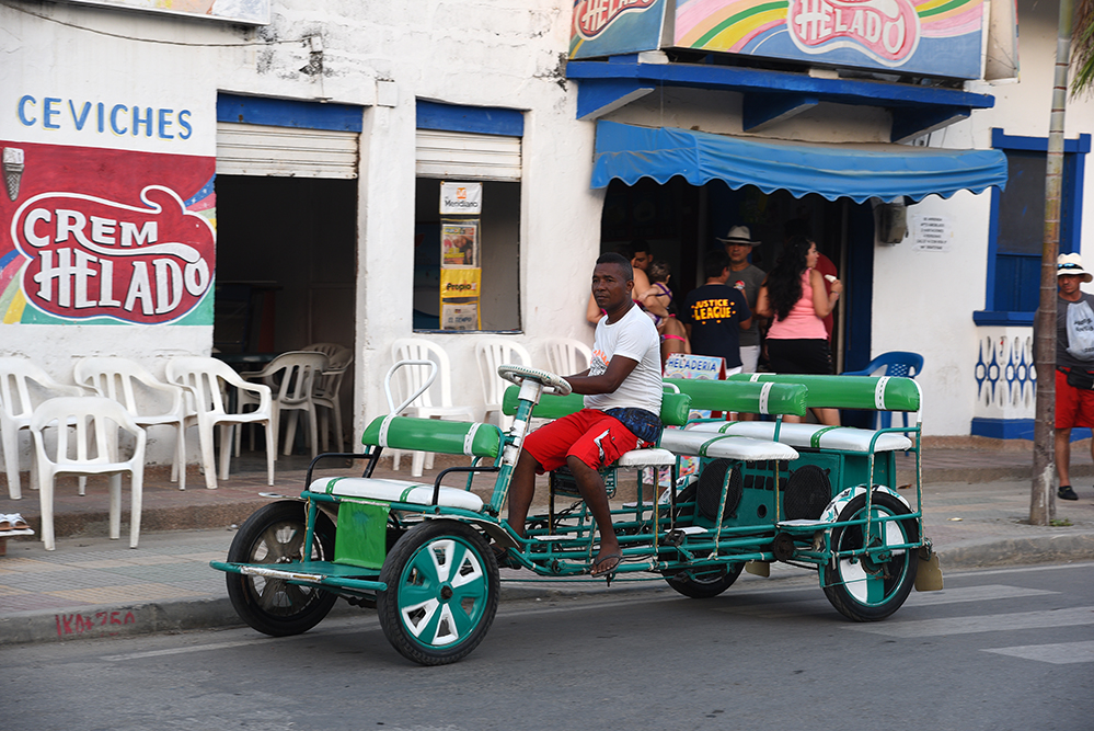 Tourist ride around on this vehicles